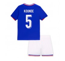 Francja Jules Kounde #5 Koszulka Podstawowa dzieci ME 2024 Krótki Rękaw (+ krótkie spodenki)